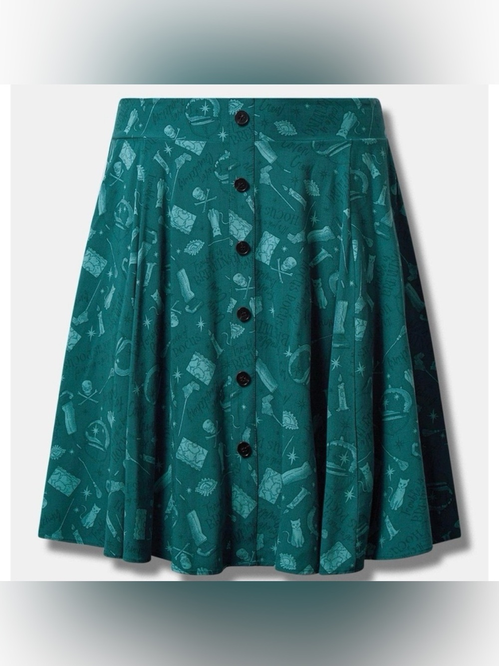 Torrid Disney Hocus Pocus Button-Front Circle Skirt